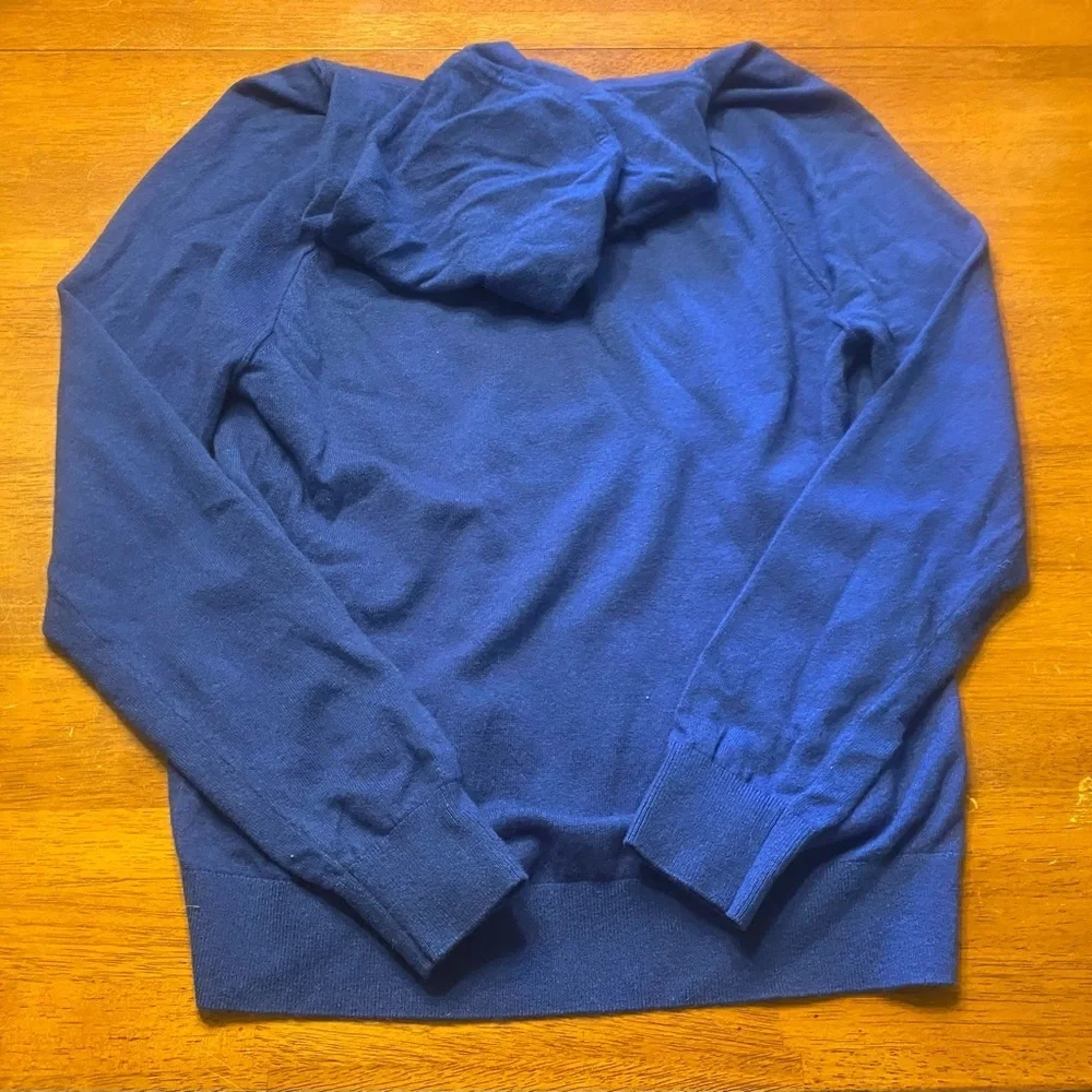Banana Republic Men’s Blue Hooded Merino/Cashmere Sweater
